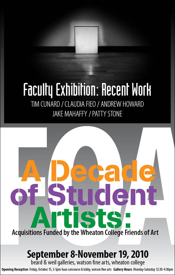 Faculty Exhibition and Friends of Art Gallery Exhibition (poster)