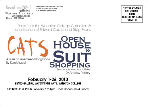 Cats/Open House & Suit Shopping postcard mailer (back)