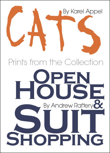 Cats/Open House & Suit Shopping postcard mailer (front)