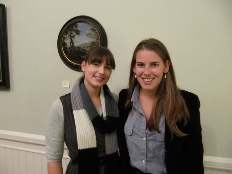 Event organizer Jillian Pfifferling with Betsy Maloney