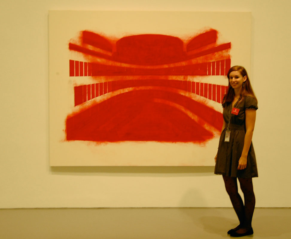 Maris DeSalvio during her internship at the Hirshhorn Museum