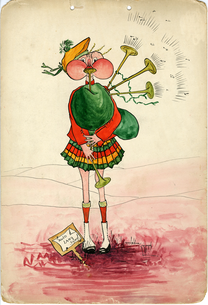 Bagpiper Cartoon, Gladys Bengough