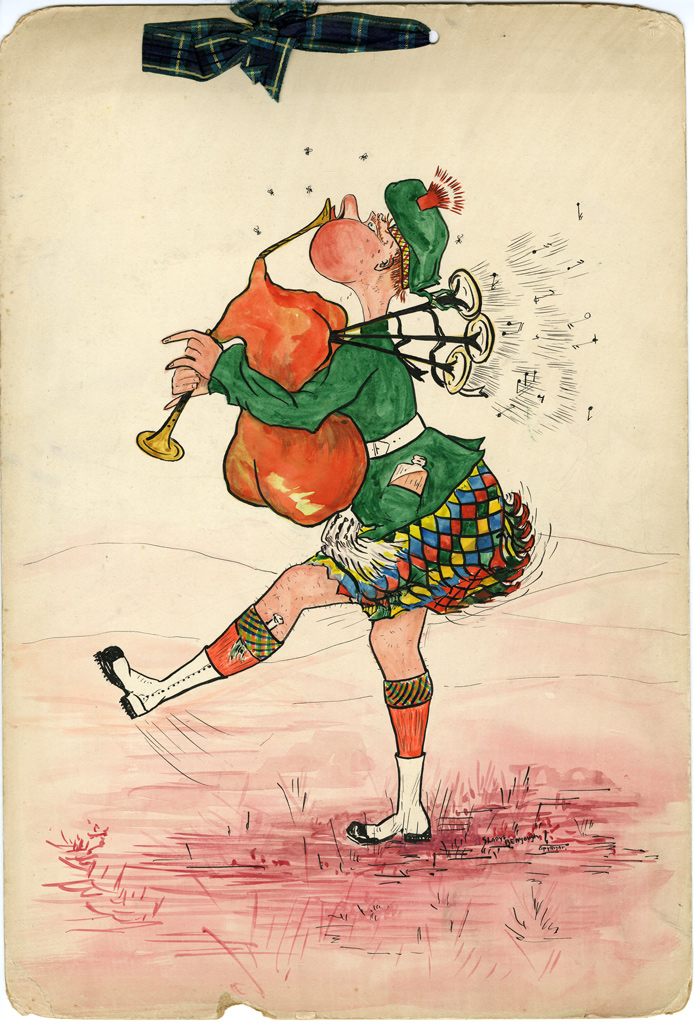 Bagpiper Cartoon, Gladys Bengough