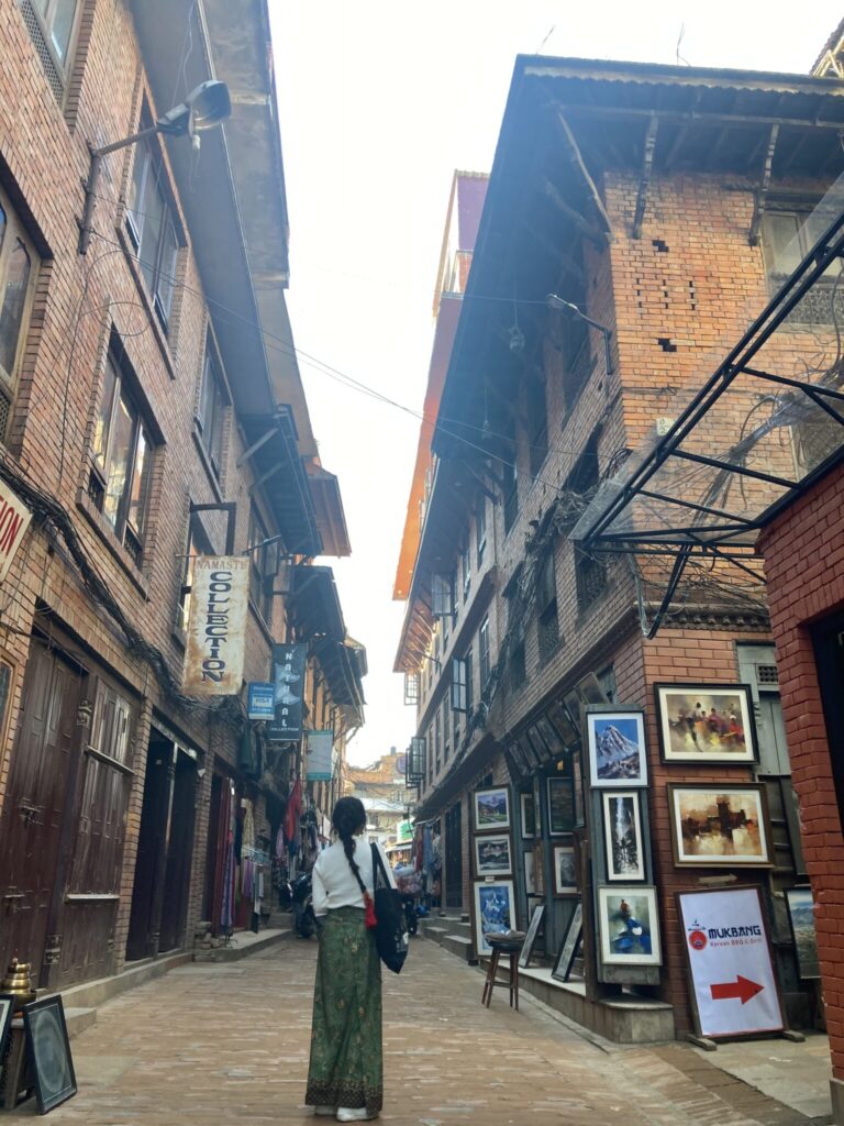 Nepal is a developing country depending on Tourism for its economy. This busy street in Bhaktapur was empty when I was home last winter. 

